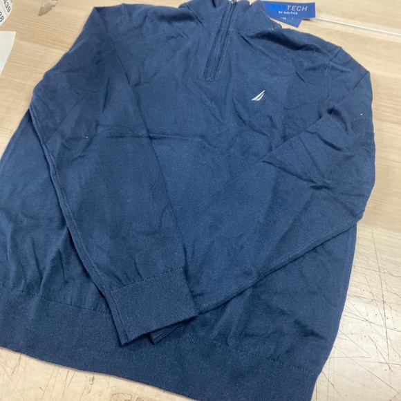 Nautica SR3704 Quarter Zip Sweater Blue Size SMALL - Picture 1 of 7